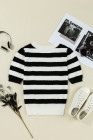 Black Stripe sweater tops