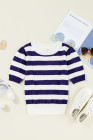 Navy Stripe sweater tops