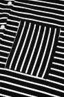 Black Striped Collared Button Up Front Pocket Top
