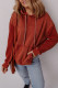 Cinnamon Waffle Patchwork Pouch Pocket Casual Hoodie