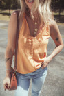 Jurassic Gold Knot Straps V Neck Tank Top
