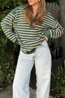 Green Stripe  Hoodie