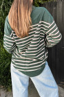 Green Stripe  Hoodie