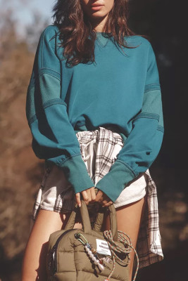 Real Teal  Hoodie LC25318121-P705