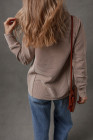 Brown Stripe pullover sweatshirt