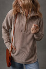 Brown Stripe pullover sweatshirt