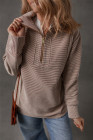 Brown Stripe pullover sweatshirt