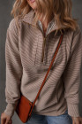 Brown Stripe pullover sweatshirt