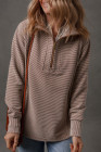 Brown Stripe pullover sweatshirt