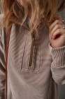 Brown Stripe pullover sweatshirt