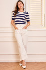 Navy Stripe sweater tops