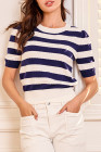 Navy Stripe sweater tops