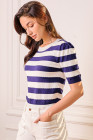 Navy Stripe sweater tops