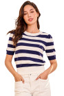 Navy Stripe sweater tops