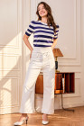 Navy Stripe sweater tops