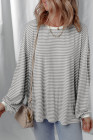 Gray Stripe top