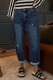 Bluing Tawnie Distressed Barrel Jeans