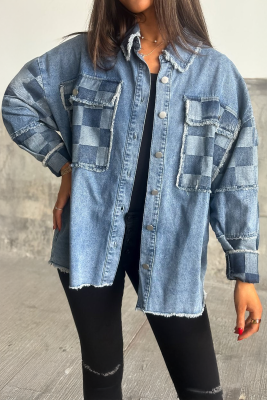 Dusk Blue Denim Shacket LC788705-P704