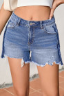 EVALESS Women's Spring and Summer Denim Shorts with Pockets Ladies Pants