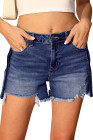 EVALESS Women's Spring and Summer Denim Shorts with Pockets Ladies Pants