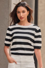 Black Stripe sweater tops