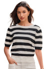 Black Stripe sweater tops