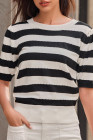 Black Stripe sweater tops