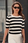 Black Stripe sweater tops