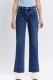 Navy Blue Wide Leg Jeans