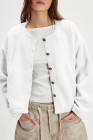 White Fleece Short Jacket