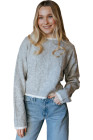 EVALESS Womens Sweaters Long Sleeve Crewneck Color Block Pullover Tops 2025 Fall Trendy Cable Knit Sweater