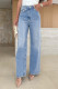 Beau Blue Wide-leg denim pants