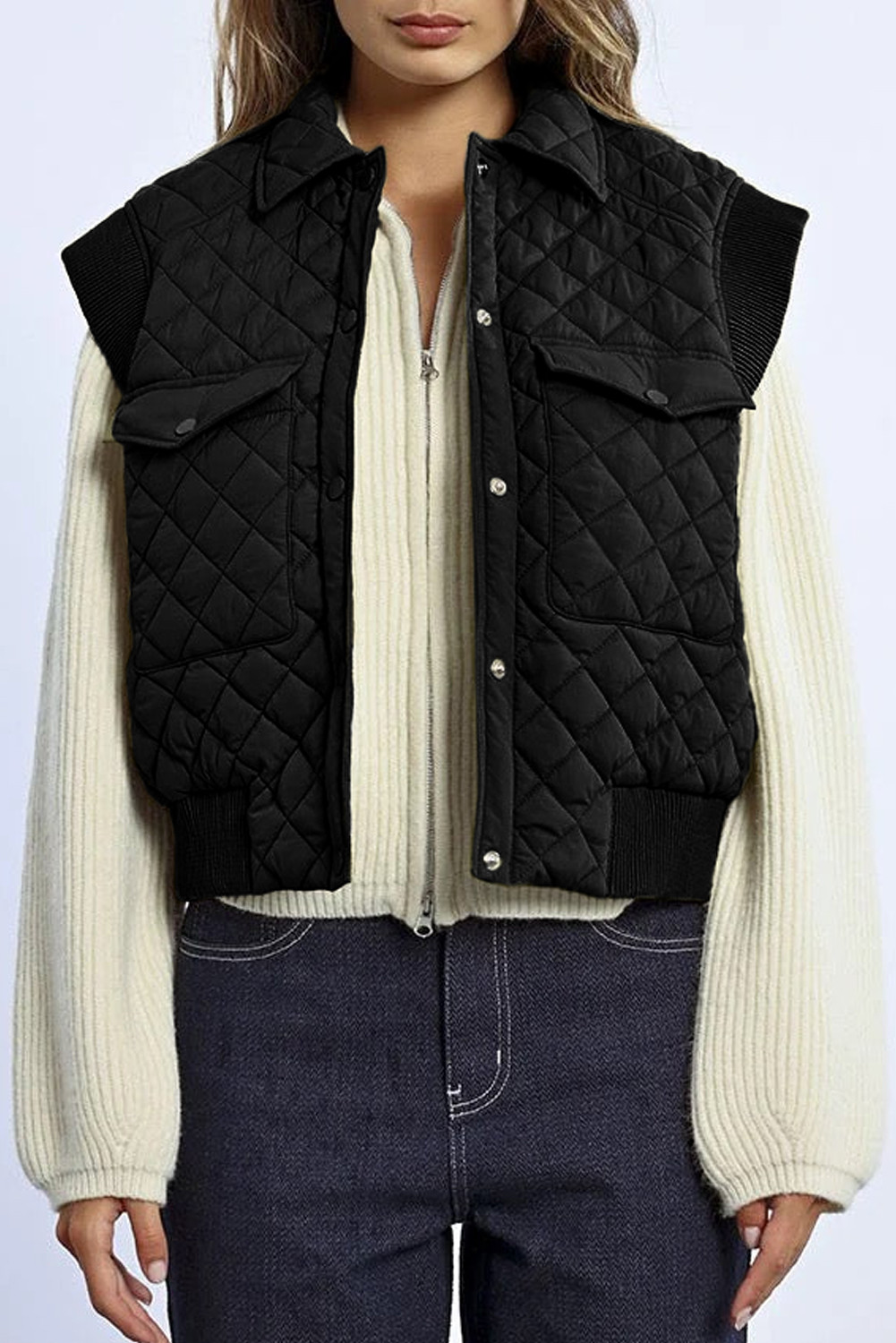 Color black Puffer Vest