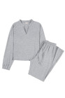 Gray Two-piece pullover sweatshirt set