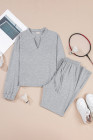 Gray Two-piece pullover sweatshirt set