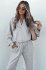 Gray Two-piece pullover sweatshirt set