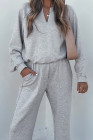 Gray Two-piece pullover sweatshirt set