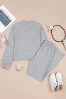 Gray Two-piece pullover sweatshirt set