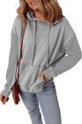 EVALESS Hoodies for Women Long Sleeve Patchwork Waffle Knit Drawstring Oversized Hooded Sweatshirt Tops Fashion 2025