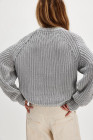 EVALESS Womens Sweaters Casual Crewneck Long Sleeve Cable Knit Chunky Lightweight Oversized Sweater Pullover Outfits