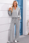 Gray Two-piece pullover sweatshirt set