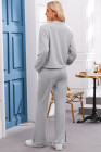 Gray Two-piece pullover sweatshirt set