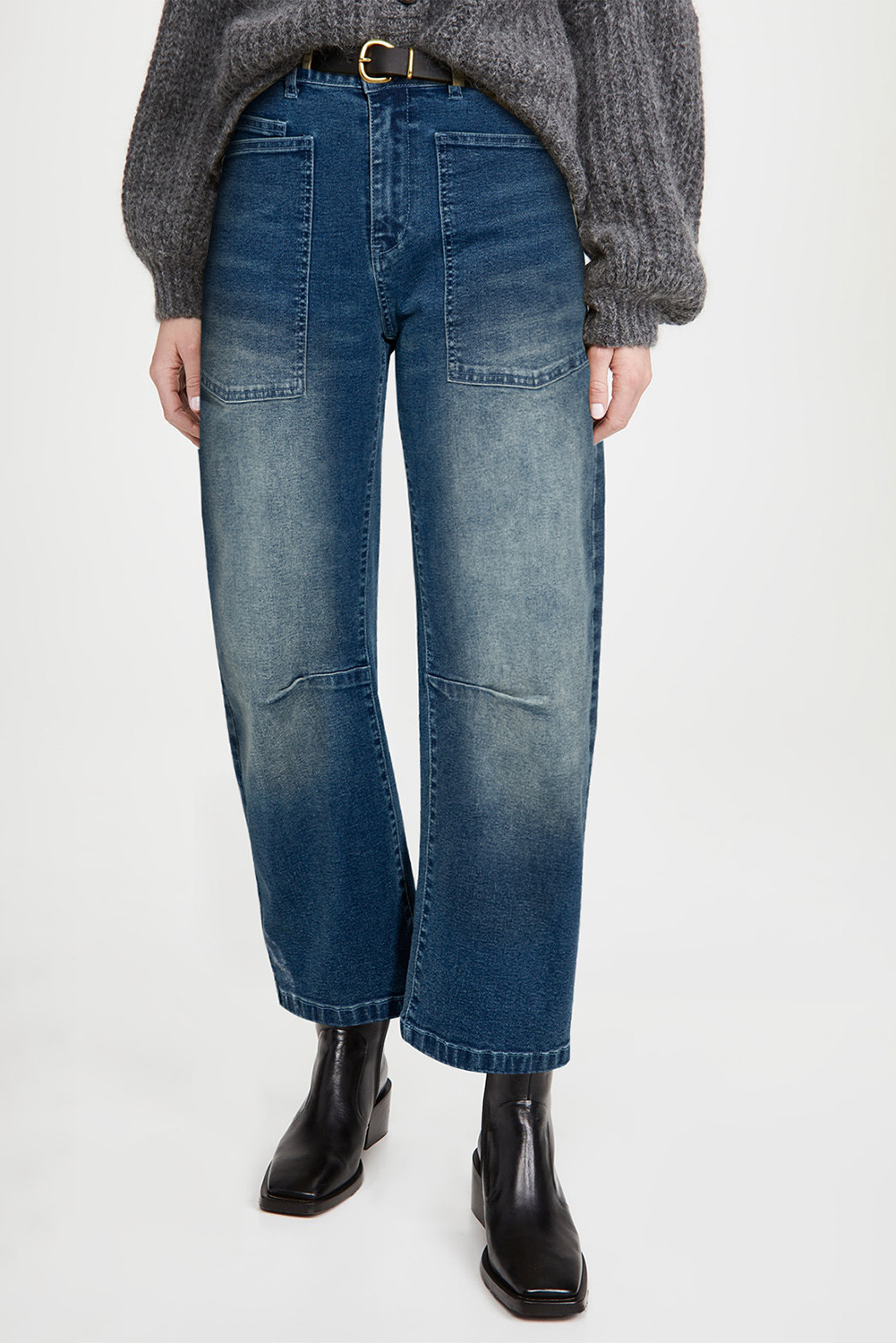 EVALESS Women‘s Baggy High Waisted Jeans Casual Wide Leg Boyfriend Stretchy Loose Fit Denim Zimbaplatinum Ankle Jeans Pants 2025 Fashion Womenswear Outfits