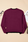 EVALESS Womens Sweaters Long Sleeve Crewneck Color Block Pullover Tops 2025 Fall Trendy Cable Knit Sweater