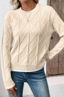 EVALESS Womens Sweaters Long Sleeve Crewneck Color Block Pullover Tops 2025 Fall Trendy Cable Knit Sweater