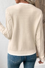 EVALESS Womens Sweaters Long Sleeve Crewneck Color Block Pullover Tops 2025 Fall Trendy Cable Knit Sweater