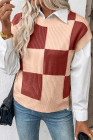 EVALESS Short Sleeve Sweater for Women Crewneck Color Block Knit Tops 2025 Fall Trendy Cap Sleeve Sweater Vest