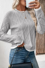 EVALESS Womens Sweaters Long Sleeve Crewneck Color Block Pullover Tops 2025 Fall Trendy Cable Knit Sweater