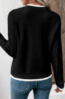 EVALESS Womens Sweaters Long Sleeve Crewneck Color Block Pullover Tops 2025 Fall Trendy Cable Knit Sweater