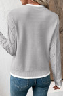 EVALESS Womens Sweaters Long Sleeve Crewneck Color Block Pullover Tops 2025 Fall Trendy Cable Knit Sweater